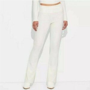 White Boot Cut Flare Pants